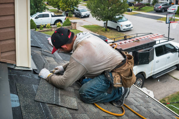 Professional Roof Replacement technician working in Hamburg, PA
